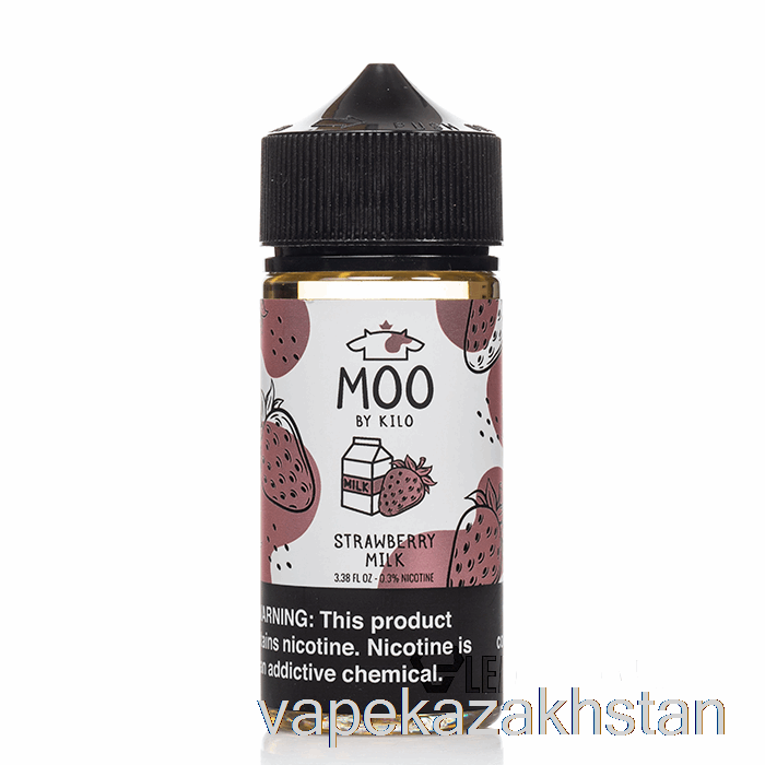 Vape Disposable Strawberry Milk - MOO E-Liquids - 100mL 3mg